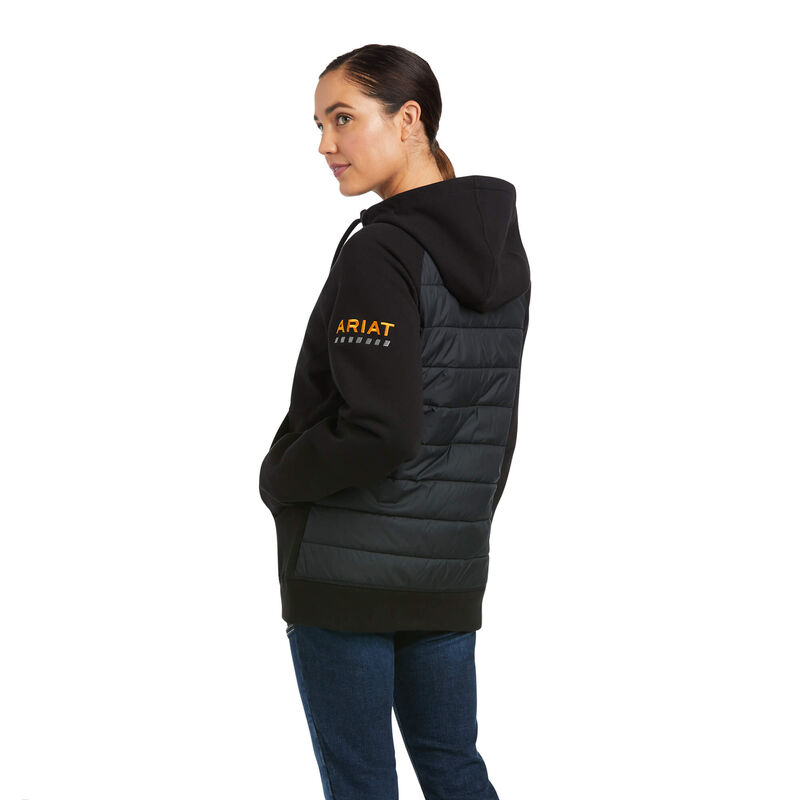 Ariat Hoodie Damen - Rebar Thermic Insulated Full Zip Schwarz ( ZFQPL-6349 )